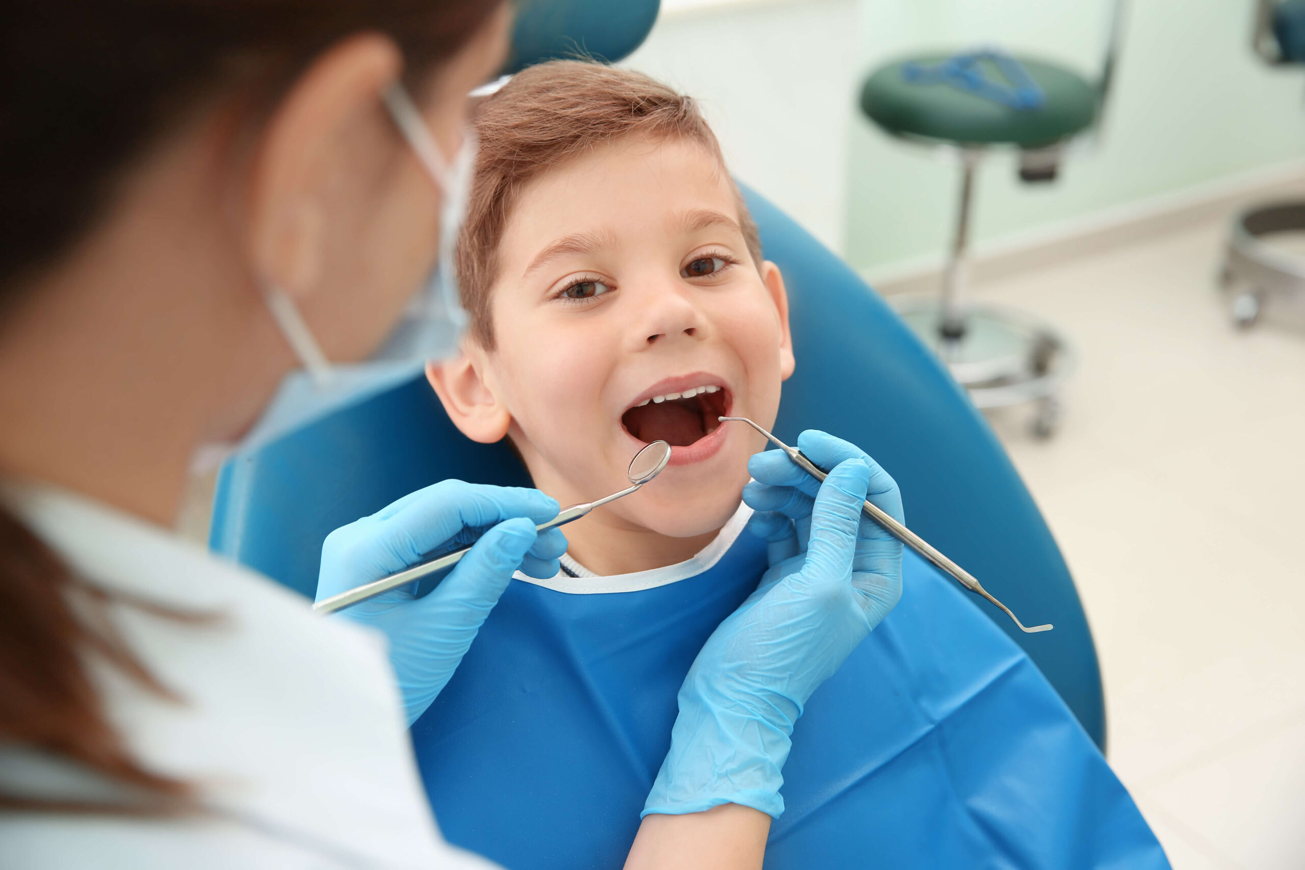 boy at pediatric dentist in Covington LA